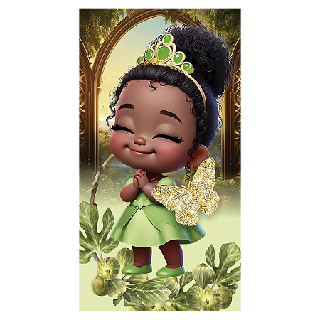 Capa Faixa Lateral Sublimado - Princesa Tiana