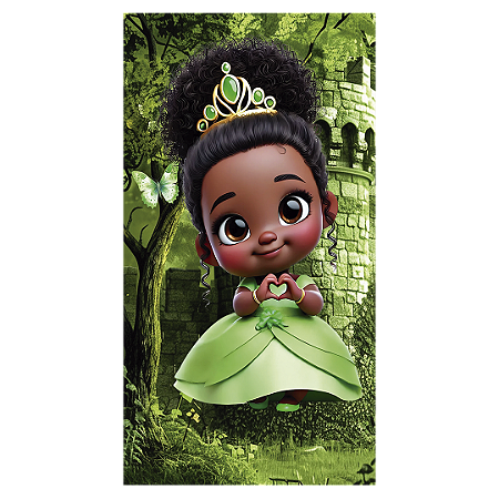 Capa Faixa Lateral Sublimado - Princesa Tiana