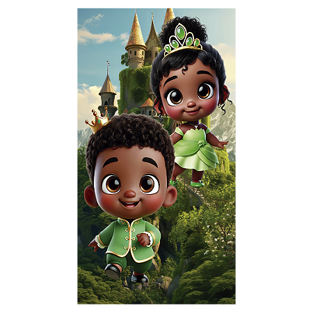 Capa Faixa Lateral Sublimado - Princesa Tiana