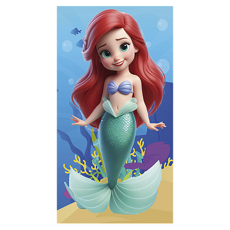 Capa Faixa Lateral Sublimado - Princesa Ariel