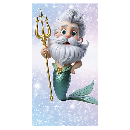 Capa Faixa Lateral Sublimado - Princesa Ariel