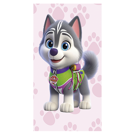 Capa Faixa Lateral Sublimado - Patrulha Canina Rosa