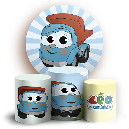 Capas Painel Redondo e Trio Cilindro Sublimado - Leo O Caminhao
