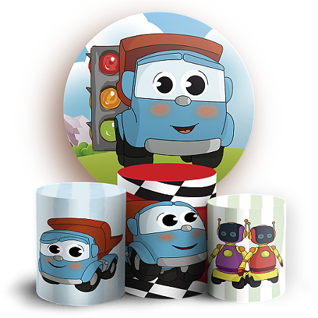 Capas Painel Redondo e Trio Cilindro Sublimado - Leo O Caminhao