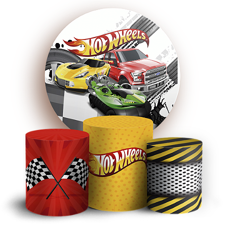 Capas Painel Redondo e Trio Cilindro Sublimado - Hot Wheels