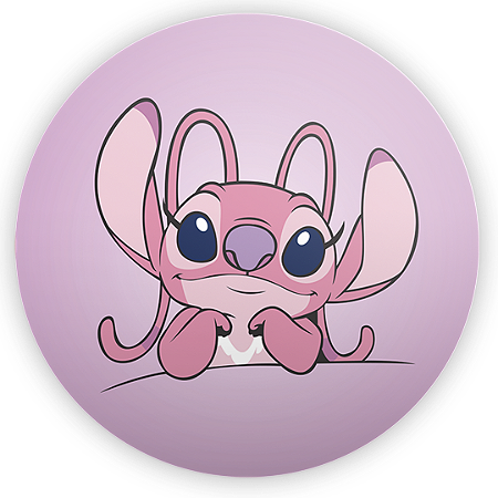 Capa Painel Redondo Sublimado - Lilo Stitch Angel
