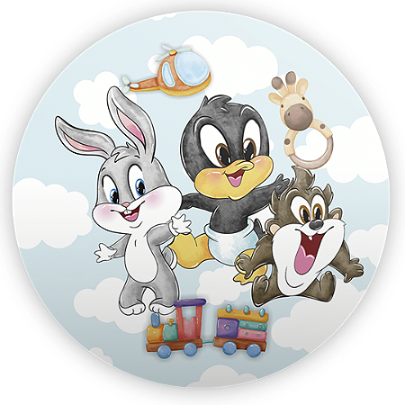 Capa Painel Redondo Sublimado - Looney Tunes