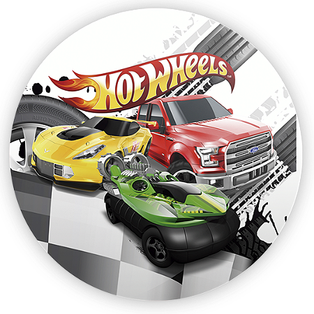 Capa Painel Redondo Sublimado - Hot Wheels