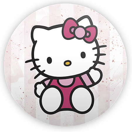 Capa Painel Redondo Sublimado - Hello Kitty