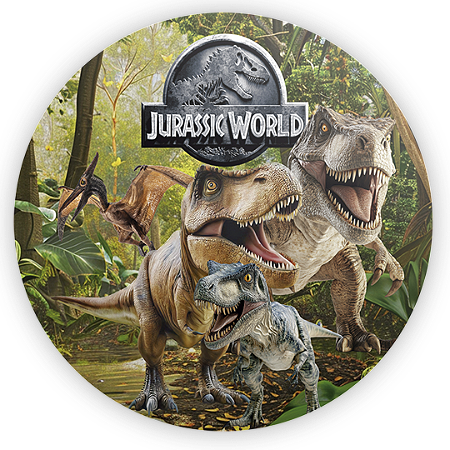 Capa Painel Redondo Sublimado - Dinossauro Jurassic