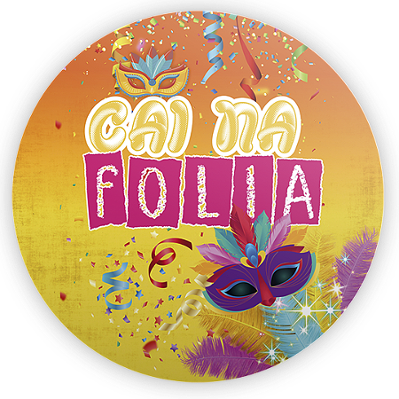 Capa Painel Redondo Sublimado - Carnaval