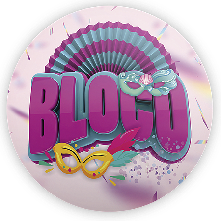 Painel Redondo - Carnaval - Sublimado 3D