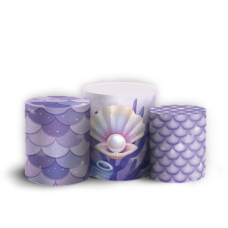 Capas Trio Cilindro Sublimado Vest Facil - Princesa Ariel