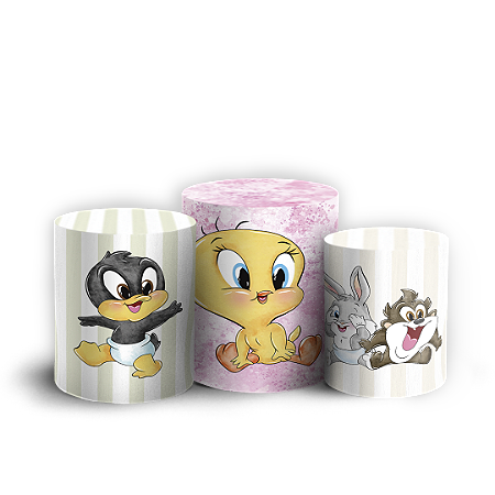 Capas Trio Cilindro Sublimado Vest Facil - Looney Tunes