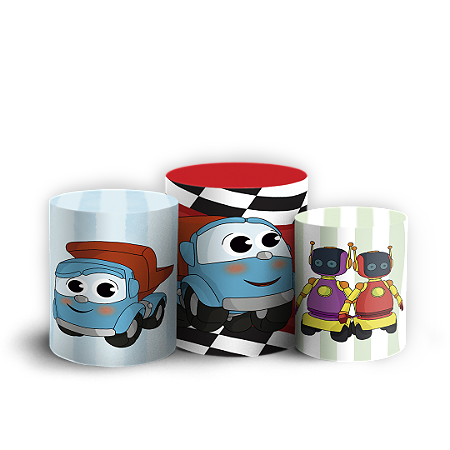 Capas Trio Cilindro Sublimado Vest Facil - Leo O Caminhao