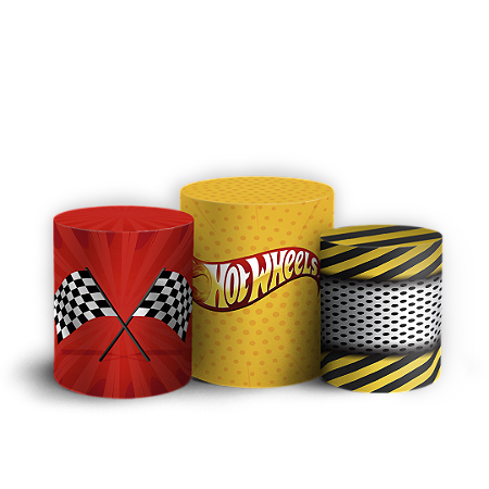 Capas Trio Cilindro Sublimado Vest Facil - Hot Wheels