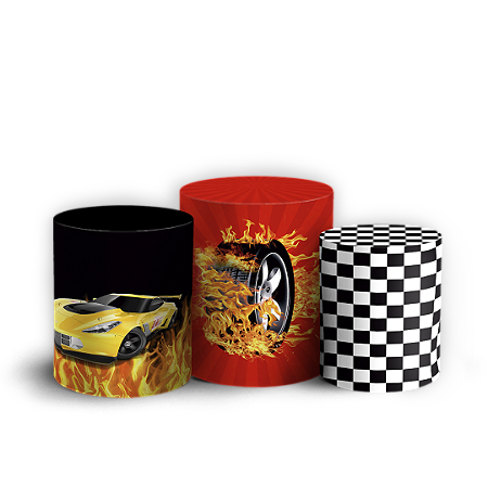 Capas Trio Cilindro Sublimado Vest Facil - Hot Wheels
