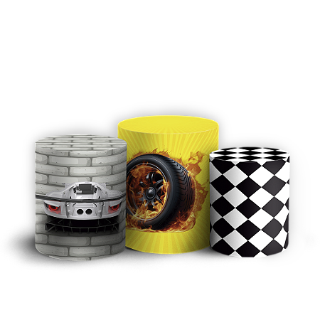 Capas Trio Cilindro Sublimado Vest Facil - Hot Wheels