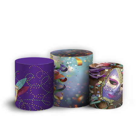 Capas Trio Cilindro Sublimado Vest Facil - Carnaval