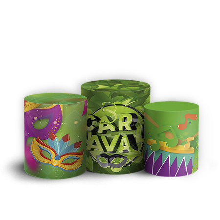 Capas Trio Cilindro Sublimado Vest Facil - Carnaval