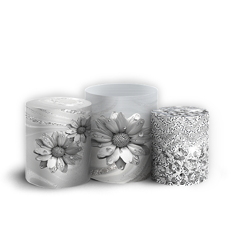 Capas Trio Cilindro Sublimado Vest Facil - Bodas De Prata