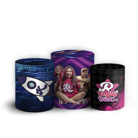 Capas Trio Cilindro Sublimado Vest Facil - Os Rosas