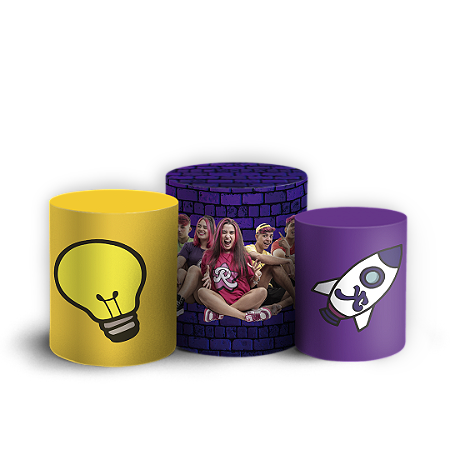 Capas Trio Cilindro Sublimado Vest Facil - Os Rosas