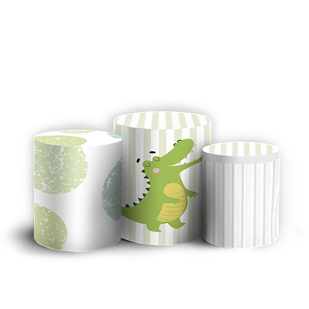 Capas Trio Cilindro Sublimado Vest Facil - Jacare Baby