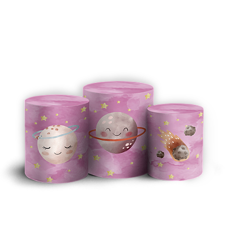 Capas Trio Cilindro Sublimado Vest Facil - Astronauta