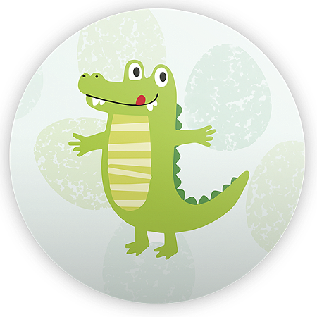 Capa Painel Redondo Sublimado - Jacare Baby