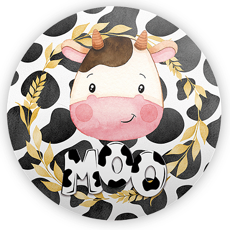 Capa Painel Redondo Sublimado - Fazendinha