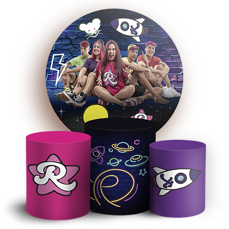 Capas Painel Redondo e Trio Cilindro Sublimado - Os Rosas