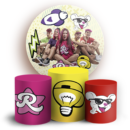 Capas Painel Redondo e Trio Cilindro Sublimado - Os Rosas