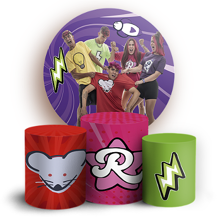 Capas Painel Redondo e Trio Cilindro Sublimado - Os Rosas