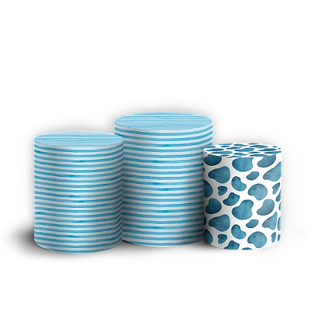 Capas Trio Cilindro Sublimado Vest Facil - Fazendinha