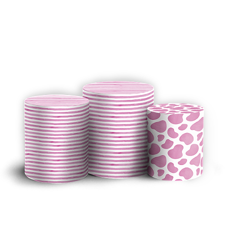 Capas Trio Cilindro Sublimado Vest Facil - Fazendinha