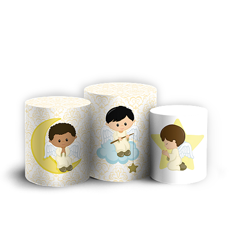 Capas Trio Cilindro Sublimado Vest Facil - Batizado