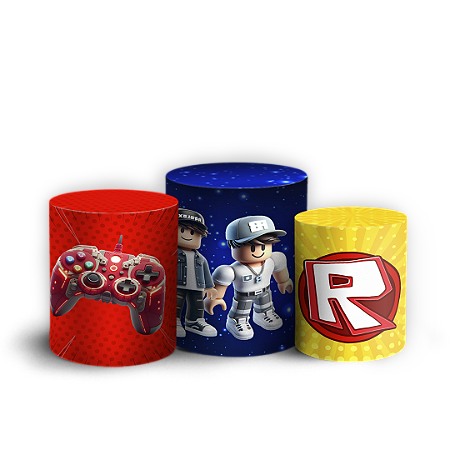 Capas Trio Cilindro Sublimado Vest Facil - Roblox