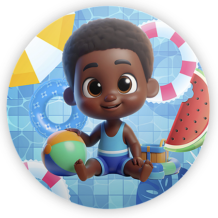 Capa Mini Painel Sublimado - Pool Party