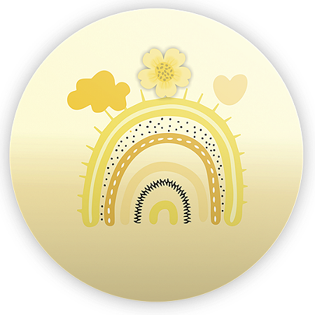 Capa Mini Painel Sublimado - Arco Iris Boho