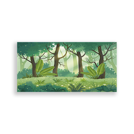 Painel Retangular - Floresta Bosque Encantado - Sublimado 3D