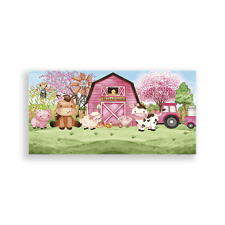 Capa Painel Retangular Sublimado - Fazendinha
