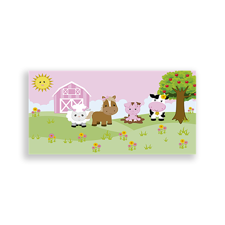 Capa Painel Retangular Sublimado - Fazendinha