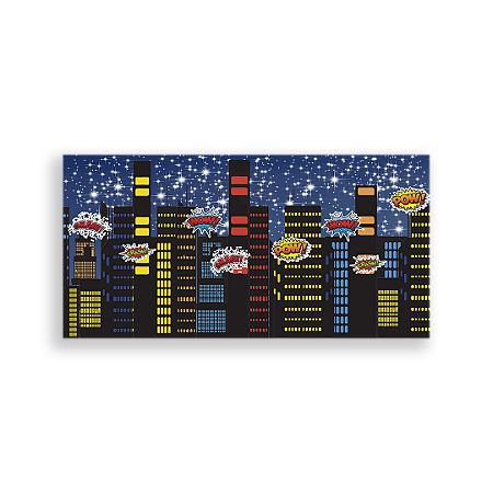 Capa Painel Retangular Sublimado - Cidades Prédios