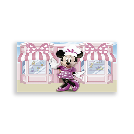 Capa Painel Retangular Sublimado - Minnie Confeitaria Doces
