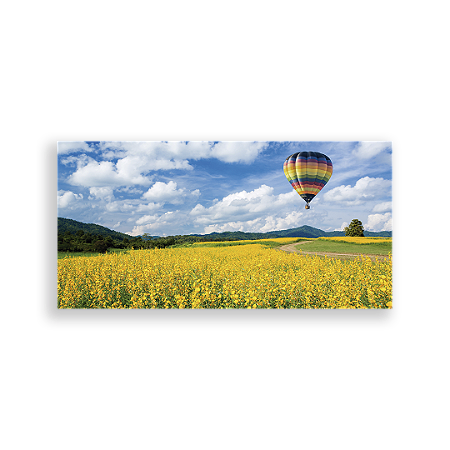 Capa Painel Retangular Sublimado - Fundo Mundo Balão Viagens