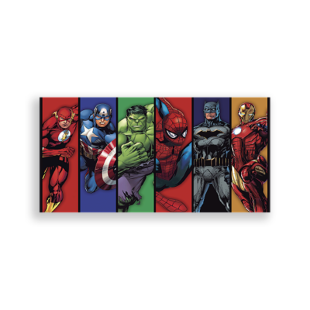 Capa Painel Retangular Sublimado - Heróis