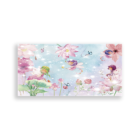 Capa Painel Retangular Sublimado - Fadas Jardins Bosque