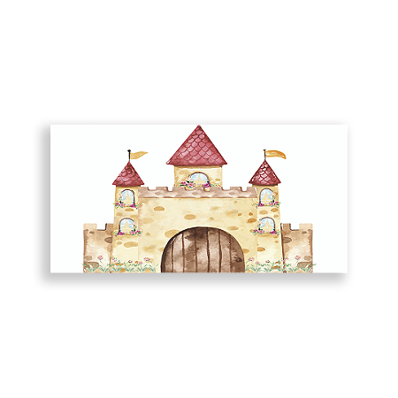 Capa Painel Retangular Sublimado - Fundo Parede Castelo