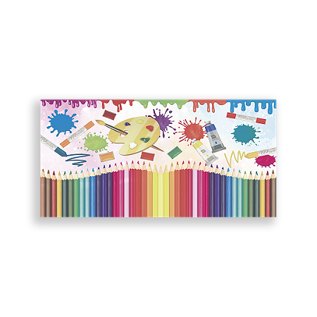 Capa Painel Retangular Sublimado - Abc Lápis